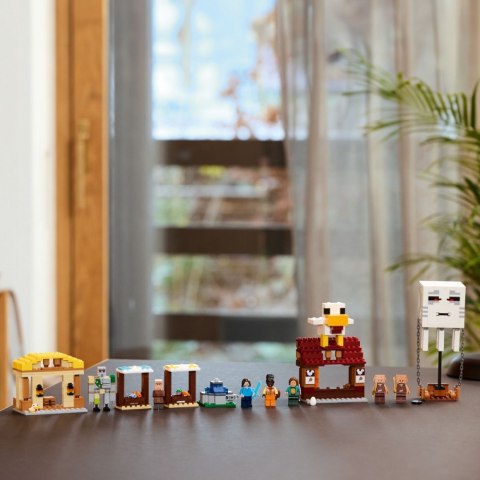 Klocki Minecraft 21273 Atak balonowego Ghasta na wioskę