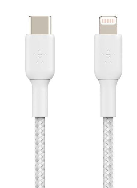 Kabel Braided USB-C Lightning 1m biały Kabel Braided USB-C Lightning 1m biały