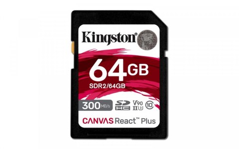 Karta pamięci SD 64GB Canvas React Plus 300/260 UHS-II U3 Karta pamięci SD 64GB Canvas React Plus 300/260 UHS-II U3