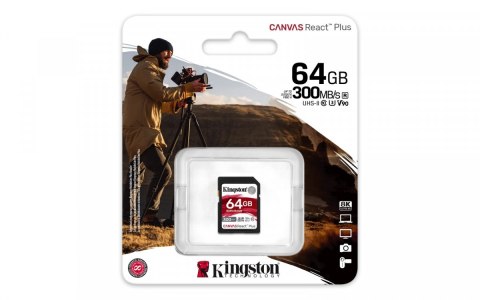 Karta pamięci SD 64GB Canvas React Plus 300/260 UHS-II U3 Karta pamięci SD 64GB Canvas React Plus 300/260 UHS-II U3