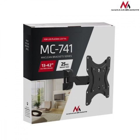 Uchwyt do telewizora lub monitora 13-42 cale MC-741 25kg Czarny Uchwyt do telewizora lub monitora 13-42 cale MC-741 25kg Czarny