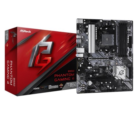 Płyta główna B550 Phantom Gaming 4 AM4 4DDR4 HDMI M.2 ATX Płyta główna B550 Phantom Gaming 4 AM4 4DDR4 HDMI M.2 ATX