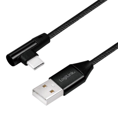 Kabel USB 2.0 A męski do USB-C męski, kątowy, 0.3m Kabel USB 2.0 A męski do USB-C męski, kątowy, 0.3m