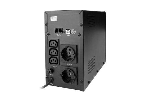 UPS LINE-INTERACTIVE 1200VA 3X IEC, 2X SCHUKO 230V, USB, RJ11 IN/OUT, LCD UPS LINE-INTERACTIVE 1200VA 3X IEC, 2X SCHUKO 230V, USB, RJ11 IN/OUT, LCD