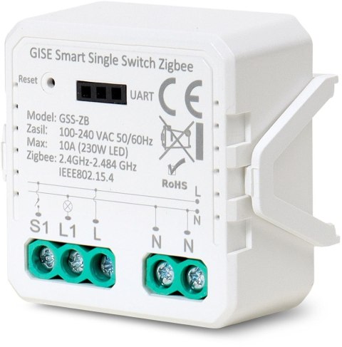 GISE Smart Pojedynczy moduł przekaźnikowy Zigbee | Tuya | GSS-ZB GISE Smart Pojedynczy moduł przekaźnikowy Zigbee | Tuya | GSS-ZB