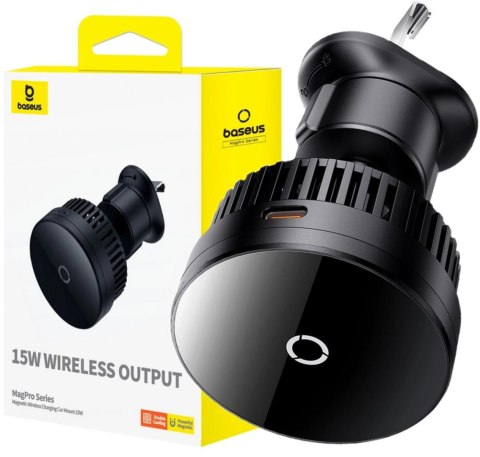 UCHWYT SAMOCHODOWY ŁADOWARKA INDUKCYJNA Baseus MagPro C40164100121-00 Qi 15W MagSafe NA KRATKĘ CZARNY UCHWYT SAMOCHODOWY ŁADOWARKA INDUKCYJNA Baseus MagPro C40164100121-00 Qi 15W MagSafe NA KRATKĘ CZARNY