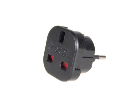 Przejściówka adapter EU na UK MCE72 Czarna Przejściówka adapter EU na UK MCE72 Czarna