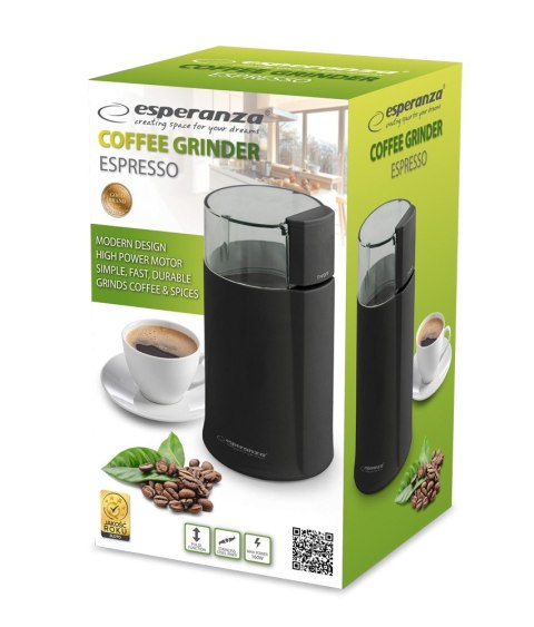 Młynek do kawy Espresso czarny EKC001K Młynek do kawy Espresso czarny EKC001K