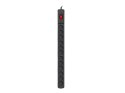Listwa przeciwprzepięciowa M12/16A Rack 19'' 1.5m czarna (12 gniazd)
