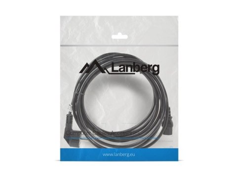 Kabel zasilający CEE 7/7 - IEC 320 C13 VDE 5M czarny Kabel zasilający CEE 7/7 - IEC 320 C13 VDE 5M czarny