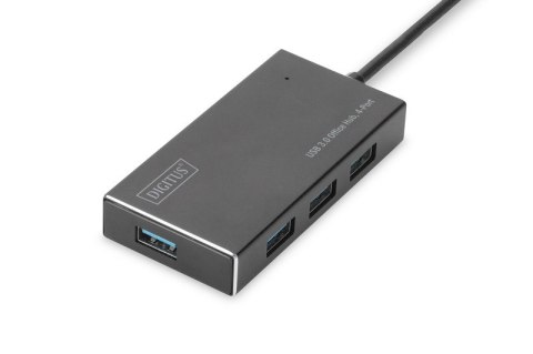 HUB/Koncentrator 4-portowy USB 3.0 SuperSpeed, aktywny, aluminium HUB/Koncentrator 4-portowy USB 3.0 SuperSpeed, aktywny, aluminium