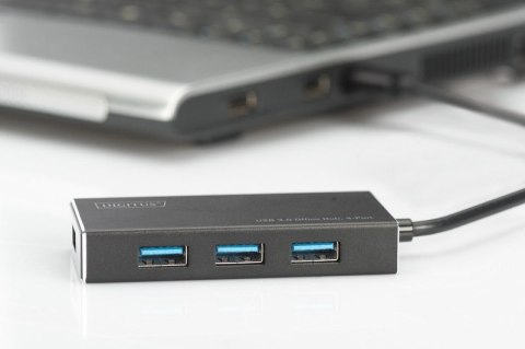 HUB/Koncentrator 4-portowy USB 3.0 SuperSpeed, aktywny, aluminium HUB/Koncentrator 4-portowy USB 3.0 SuperSpeed, aktywny, aluminium