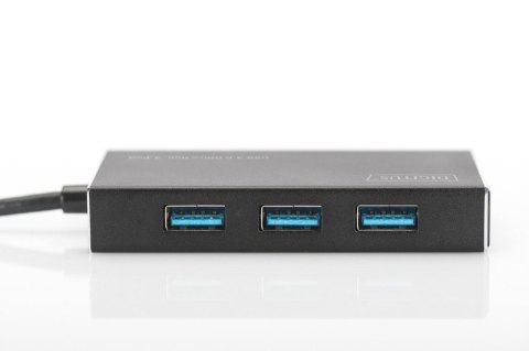 HUB/Koncentrator 4-portowy USB 3.0 SuperSpeed, aktywny, aluminium HUB/Koncentrator 4-portowy USB 3.0 SuperSpeed, aktywny, aluminium