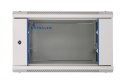 Szafka wisząca rack 4U 600x600 szara szklane drzwi