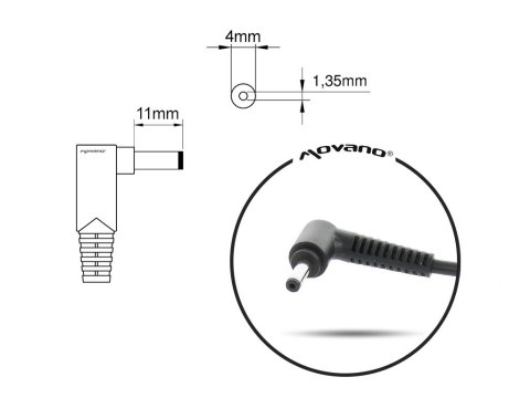 Ładowarka/zasilacz 19v 2.37a (4.0x1.35) - asus 45W Ładowarka/zasilacz 19v 2.37a (4.0x1.35) - asus 45W