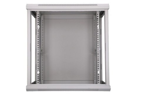 Szafka wisząca rack 12U 600x450 szara szklane drzwi Szafka wisząca rack 12U 600x450 szara szklane drzwi