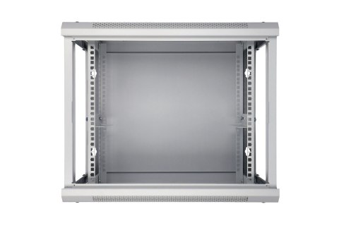 Szafka wisząca rack 9U 600x450 szara szklane drzwi Szafka wisząca rack 9U 600x450 szara szklane drzwi