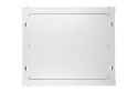 Szafka wisząca rack 9U 600x450 szara szklane drzwi