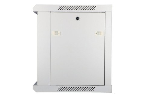 Szafka wisząca rack 9U 600x450 szara szklane drzwi Szafka wisząca rack 9U 600x450 szara szklane drzwi