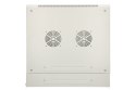 Szafka wisząca rack 9U 600x600 szara dwusekcyjna