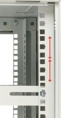 Szafka wisząca rack 9U 600x600 szara dwusekcyjna
