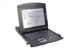 Konsola 17 LCD z touchpad KVM 8 portów 1U komplet kabli (8xDS-19231) klawiatura US