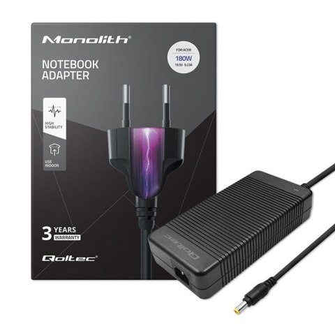 Zasilacz do Acer 180W 19.5V 9.23A 5.5x1.7 + kabel zasilający Zasilacz do Acer 180W 19.5V 9.23A 5.5x1.7 + kabel zasilający
