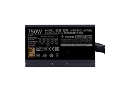 Zasilacz MWE Bronze V2 750W 80+ Bronze Zasilacz MWE Bronze V2 750W 80+ Bronze