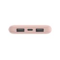 PowerBank 10 000mAh USB A i C 15W różowe złoto