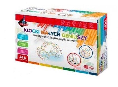 Klocki małych geniuszy - Słomki midi 416 elementów Klocki małych geniuszy - Słomki midi 416 elementów