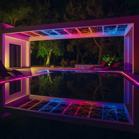 Inteligentne lampki choinkowe Strings 600 RGB LED, łańcuch, przezroczysty przewód, 48 m, IP44 Inteligentne lampki choinkowe Strings 600 RGB LED, łańcuch, przezroczysty przewód, 48 m, IP44
