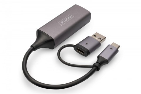 Karta sieciowa przewodowa USB 3.1 Typ C + USB A do 1x RJ45 2.5 Gigabit Ethernet 10/100/1000/2500Mbps Karta sieciowa przewodowa USB 3.1 Typ C + USB A do 1x RJ45 2.5 Gigabit Ethernet 10/100/1000/2500Mbps