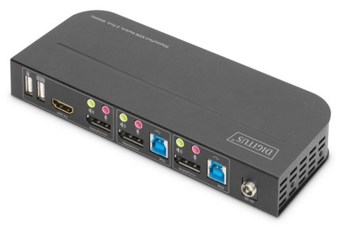 Przełącznik KVM 2 portowy DisplayPort do HDMI 2x1 4K 60Hz 2xUSB audio Przełącznik KVM 2 portowy DisplayPort do HDMI 2x1 4K 60Hz 2xUSB audio