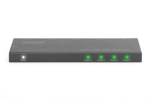Rozdzielacz (Splitter) Ultra Slim HDMI 1x4 4K 60Hz 3D HDR HDCP 2.2 18 Gbps Micro USB Rozdzielacz (Splitter) Ultra Slim HDMI 1x4 4K 60Hz 3D HDR HDCP 2.2 18 Gbps Micro USB