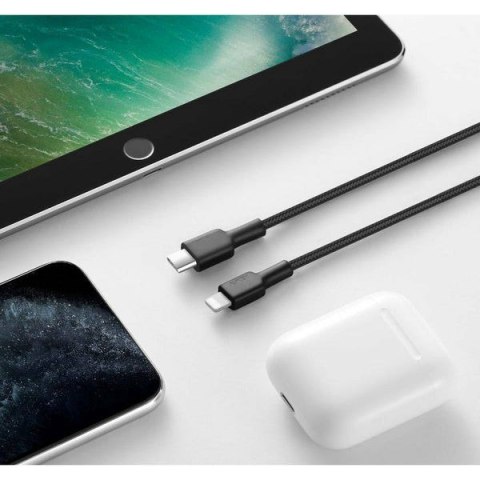 CB-CL02 Black nylonowy kabel Lightning-USB C | USB Power Delivery USB-PD | 1.2m | certyfikat MFi Apple CB-CL02 Black nylonowy kabel Lightning-USB C | USB Power Delivery USB-PD | 1.2m | certyfikat MFi Apple