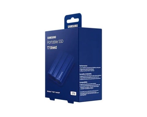 Dysk SSD T7 Shield 2TB USB 3.2, niebieski Dysk SSD T7 Shield 2TB USB 3.2, niebieski