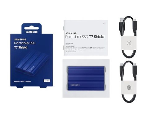Dysk SSD T7 Shield 2TB USB 3.2, niebieski Dysk SSD T7 Shield 2TB USB 3.2, niebieski