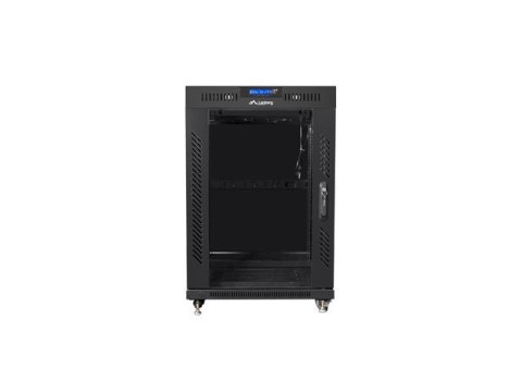 Szafa instalacyjna RACK stojąca 19 15U 800X1000 czarna drzwi szklane LCD (FLAT PACK) Szafa instalacyjna RACK stojąca 19 15U 800X1000 czarna drzwi szklane LCD (FLAT PACK)