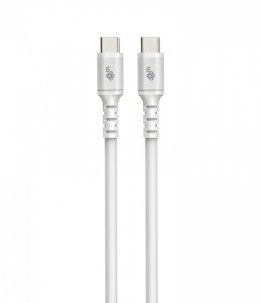 Kabel USB C - USB C 1 m. silikonowy biały