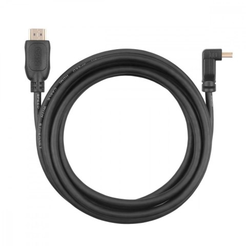 Kabel HDMI v 2.0 pozłacany 1.8 m kątowy Kabel HDMI v 2.0 pozłacany 1.8 m kątowy