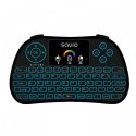 Klawiatura podświetlana mini bezprzewodowa RGB TV Box, Smart TV, konsole, PC, KW-03
