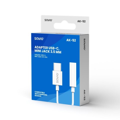 Adapter USB-C - Mini Jack 3,5 mm, Samsung, AK-52 Adapter USB-C - Mini Jack 3,5 mm, Samsung, AK-52