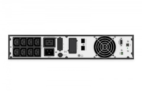 Zasilacz awaryjny UPS Online Rack 19" LCD, 3000VA/3000W, 6x12V/9Ah, 8xC13, 1xC19, USB, RS232, RJ45 Zasilacz awaryjny UPS Online Rack 19" LCD, 3000VA/3000W, 6x12V/9Ah, 8xC13, 1xC19, USB, RS232, RJ45