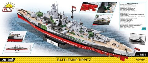 Klocki Historical Collection Battleship Tirpitz 2810 elementów Klocki Historical Collection Battleship Tirpitz 2810 elementów