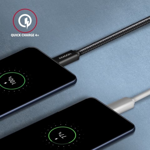 BUCM3-AM20AB Kabel USB-C - USB-A 3.2 Gen 1, 2m, 3A, ALU, oplot, czarny BUCM3-AM20AB Kabel USB-C - USB-A 3.2 Gen 1, 2m, 3A, ALU, oplot, czarny