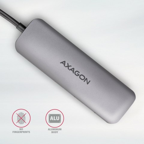 HMC-5 Wieloportowy hub USB 5in1, 5Gbps, 2x USB-A, HDMI 4K/30Hz, SD/microSD, PD 100W, 20cm USB-C kabel HMC-5 Wieloportowy hub USB 5in1, 5Gbps, 2x USB-A, HDMI 4K/30Hz, SD/microSD, PD 100W, 20cm USB-C kabel