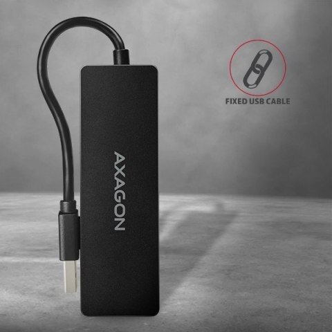 HUE-G1A Hub 4-portowy USB 3.2 Gen 1 SLIM, kabel Type-A 14cm HUE-G1A Hub 4-portowy USB 3.2 Gen 1 SLIM, kabel Type-A 14cm