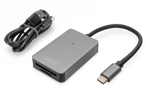 Czytnik kart USB-C, 2-portowy UHS-II SD4.0 TF4.0 High Speed, aluminiowy, Szary Czytnik kart USB-C, 2-portowy UHS-II SD4.0 TF4.0 High Speed, aluminiowy, Szary