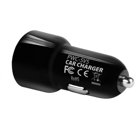 PWC-5V5 Ładowarka samochodowa 24W, 2x port Smart 5V-2.4A + 2.4A PWC-5V5 Ładowarka samochodowa 24W, 2x port Smart 5V-2.4A + 2.4A