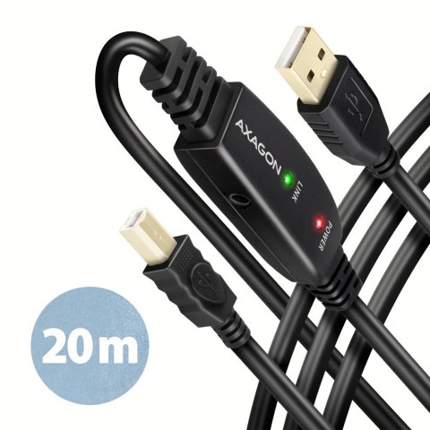 ADR-220B USB 2.0 A-M -> B-M aktywny kabel połączeniowy/wzmacniacz 20m ADR-220B USB 2.0 A-M -> B-M aktywny kabel połączeniowy/wzmacniacz 20m